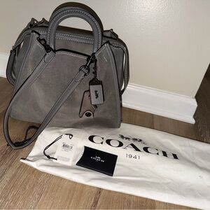 Coach 1941 Rogue 31 Handbag Heather Grey Suede 38220